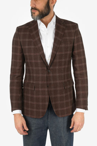 CC COLLECTION blazer REFINED in lana vergine e lino