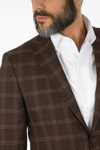 CC COLLECTION blazer REFINED in lana vergine e lino