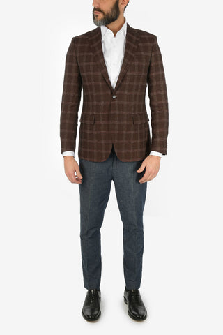 CC COLLECTION blazer REFINED in lana vergine e lino