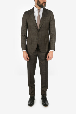 CC COLLECTION  REWARD tattersall check virgin wool suit