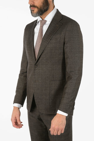 CC COLLECTION  REWARD tattersall check virgin wool suit