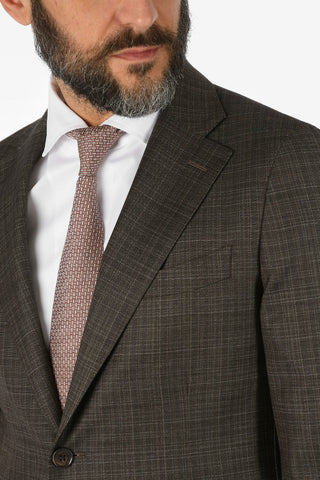 CC COLLECTION  REWARD tattersall check virgin wool suit