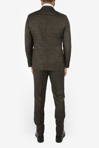 CC COLLECTION  REWARD tattersall check virgin wool suit