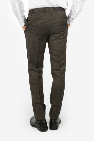 CC COLLECTION  REWARD tattersall check virgin wool suit