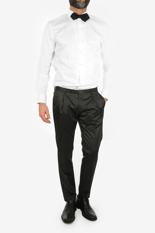 CC COLLECTION pantalone ad orlo con risvolto CERIMONIA REWARD in lana vergine