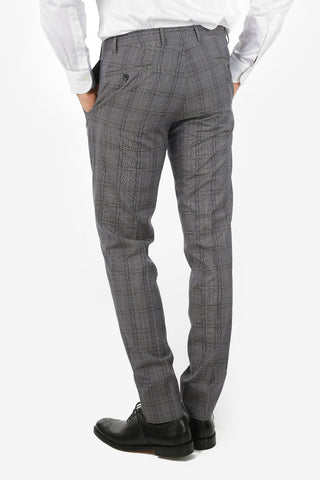 CC COLLECTION abito RESET plaid in lana vergine