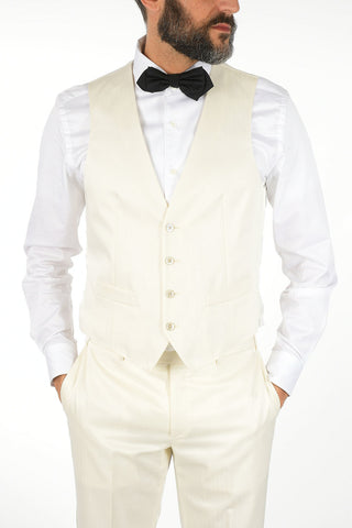 CC COLLECTION CERIMONIA REFINED pinstriped drop 8R 3 piece waistcoat suit