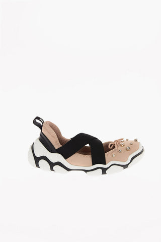 Running Ballet Flats with Jewel Studs