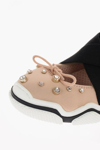 Running Ballet Flats with Jewel Studs