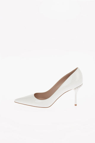 Pumps in Vernice con Dettaglio Gioiello 9cm