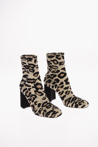 Animal Printed Sock Boots 9cm