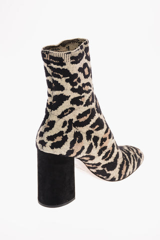Animal Printed Sock Boots 9cm