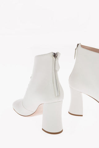 Stivaletti Allacciati in Pelle 9cm
