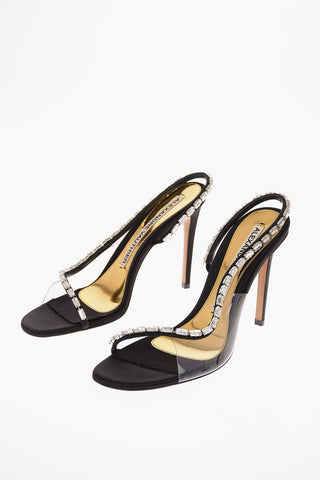Satin ELIZABETH Sandals with Jewel Details 11cm