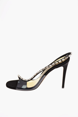 Satin ELIZABETH Sandals with Jewel Details 11cm
