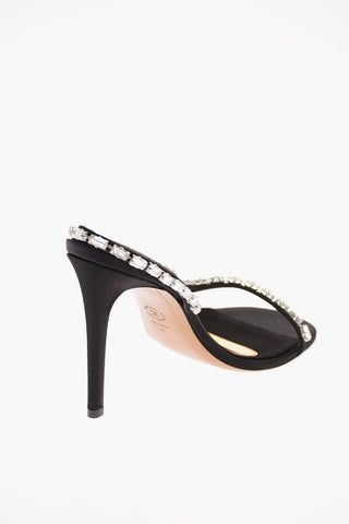 Satin ELIZABETH Sandals with Jewel Details 11cm