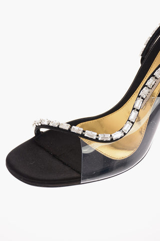 Satin ELIZABETH Sandals with Jewel Details 11cm