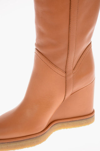 Stivali Pull On Sopra al Ginocchio MANON con Dettaglio in Shearling 10cm