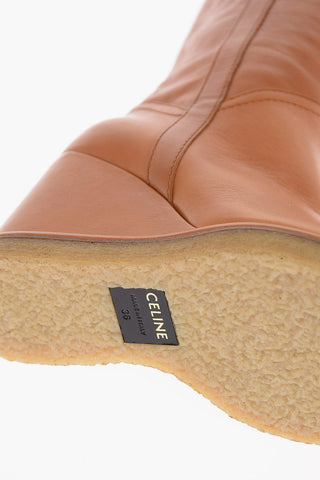 Stivali Pull On Sopra al Ginocchio MANON con Dettaglio in Shearling 10cm