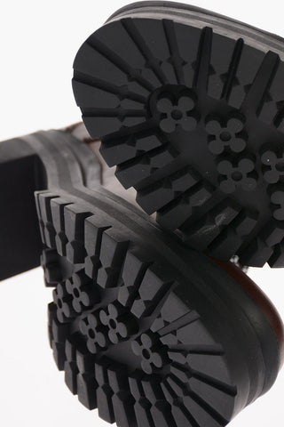 Vintage Effect Leather Hiking Boots 7.5cm