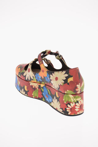 Ballerine Fantasia Floreale con Platform 5cm
