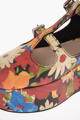 Ballerine Fantasia Floreale con Platform 5cm