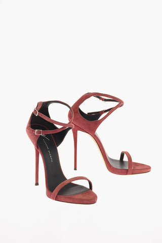 Sandali COLINE in Suede con Doppio Cinturino 13cm