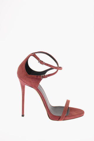 Sandali COLINE in Suede con Doppio Cinturino 13cm
