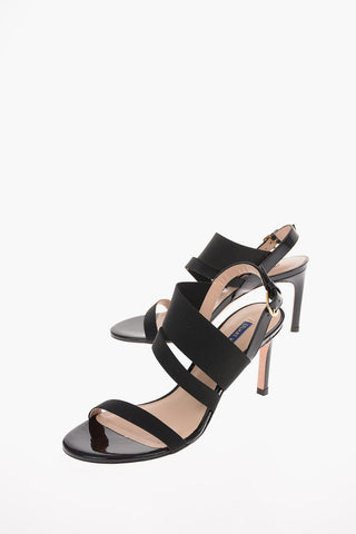 Sandali Ankle-Strap ADRIENNE in Vernice e Tessuto 8.5 Cm