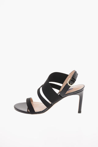 Sandali Ankle-Strap ADRIENNE in Vernice e Tessuto 8.5 Cm
