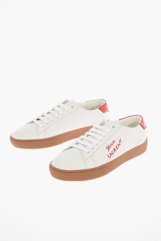 Leather BROOKLYN Sneakers with Embroidered Logo