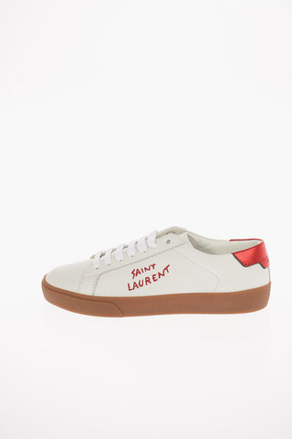 Leather BROOKLYN Sneakers with Embroidered Logo