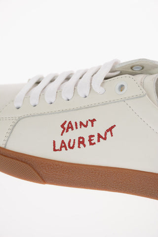 Leather BROOKLYN Sneakers with Embroidered Logo