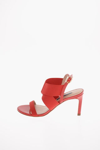 Sandali Ankle-Strap ALANA 75 in Vernice e Tessuto 9 Cm