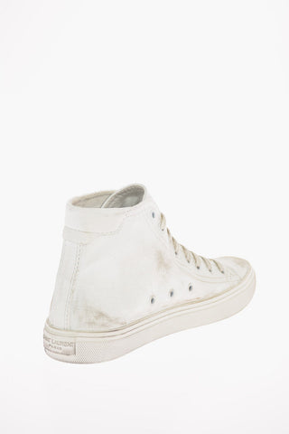 Vintage Effect Leather BEDFORD High Top Sneakers