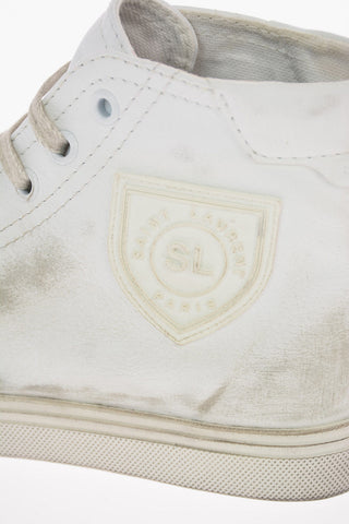 Vintage Effect Leather BEDFORD High Top Sneakers