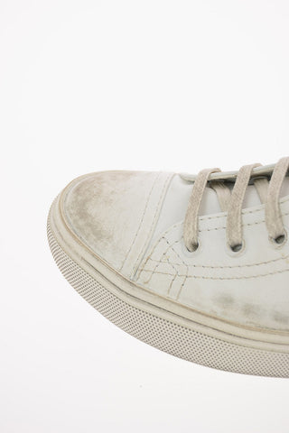 Vintage Effect Leather BEDFORD High Top Sneakers