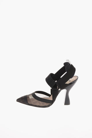 Slingbacks COLIBRÍ in Rete con Tacco a Rocchetto 10 Cm