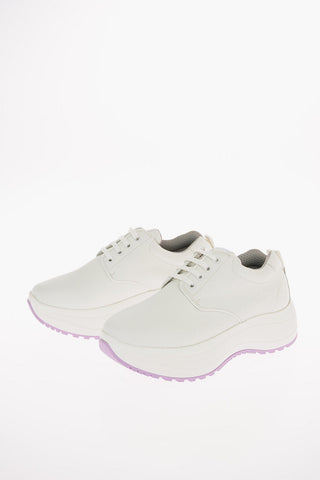 Soft Leather DELIVERY Sneakers with Platform Sole 