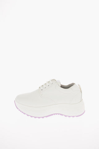 Soft Leather DELIVERY Sneakers with Platform Sole 