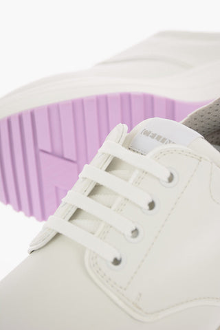 Soft Leather DELIVERY Sneakers with Platform Sole 