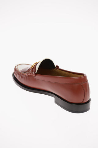 Leather Kiltie Loafers with Contrasting Detail