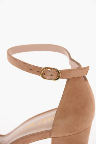 Sandali NERYLNUDE in Suede con Dettaglio Floreale 8 Cm