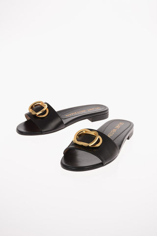 Soft Leather CAICOS Slippers with Jewel Application 1.5 cm