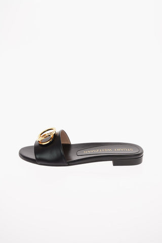 Soft Leather CAICOS Slippers with Jewel Application 1.5 cm