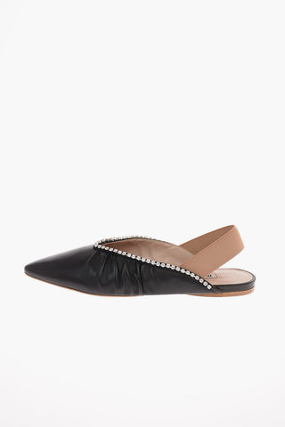 Slippers in Pelle con Profili Gioiello