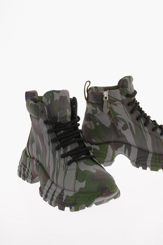 Camouflage Leather Track Sneakers
