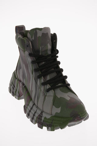 Camouflage Leather Track Sneakers