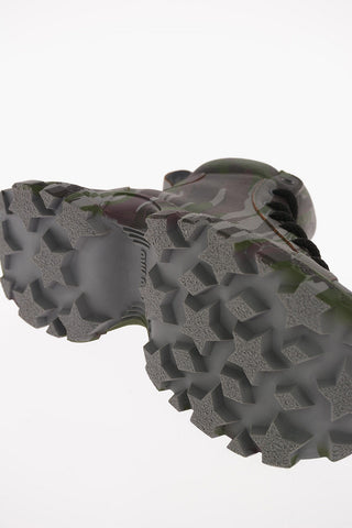Sneakers Track in Pelle Camouflage