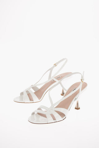 Lacquered Leather Sandals 8cm